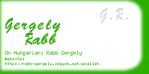 gergely rabb business card